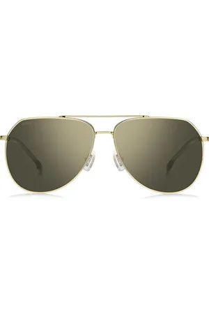 HUGO BOSS Homme, Accessoires, Jaune, Taille: ONE Size Lunettes de Soleil de Protection UV3 Élégantes