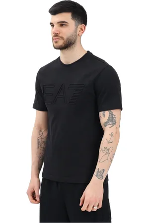 EA7 Homme, Tops, Noir, Taille: XL Moderne T-shirt Noir à Manches Courtes