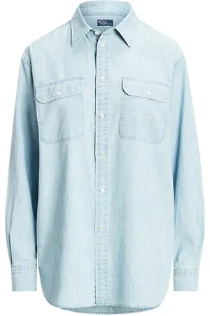 Ralph Lauren Femme, Blouses et Chemises, Bleu, Taille: 40 FR Chemise Casual