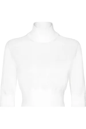 Dolce & Gabbana Femme, Pulls, Blanc, Taille: 36 FR Pull en Tricot Décontracté en Noir
