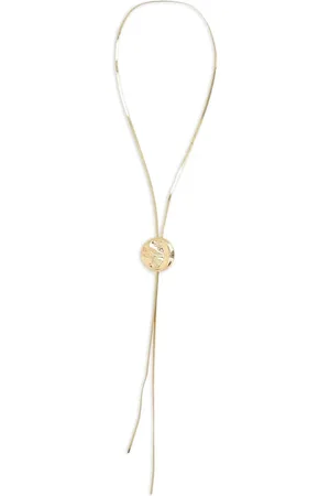 FEDERICA TOSI Femme, Accessoires, Jaune, Taille: ONE Size Collier Lariat à chaîne serpent dorée