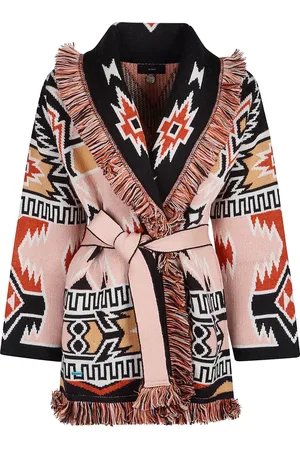 Alanui Femme, Pulls, Multicolore, Taille: 38 FR Cardigan à motif géométrique