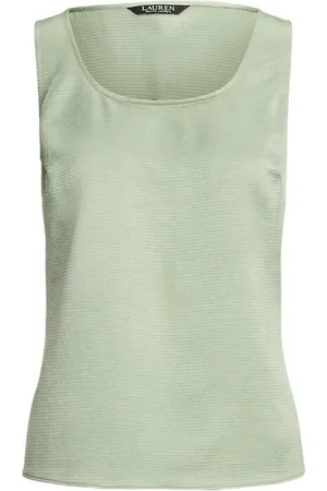 Ralph Lauren Femme, Tops, Vert, Taille: 42 FR Chemisier sans manches en satin vert