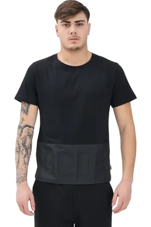 GCDS Homme, Tops, Noir, Taille: XL T-shirt et Polo Noir Minimaliste
