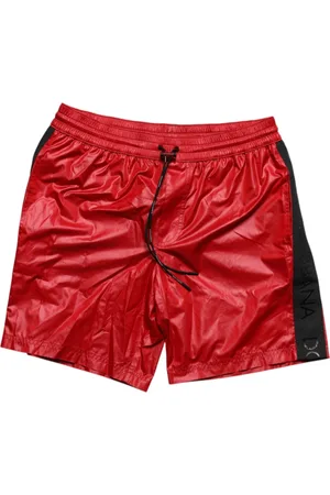Dolce & Gabbana Homme, Maillots de bain, Rouge, Taille: S Shorts de Plage Rouges et Noirs avec Poches
