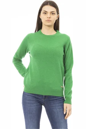 BALDININI Femme, Pulls, Vert, Taille: 38 FR Pull Monogramme Métallique