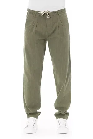 BALDININI Homme, Pantalons, Vert, Taille: L Trend Army Pantalon en Coton Jeans
