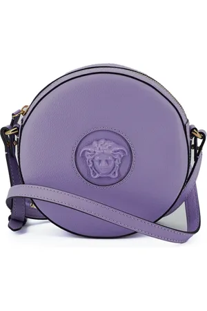VERSACE Femme, Sacs, Violet, Taille: ONE Size Élégant sac à bandoulière rond violet