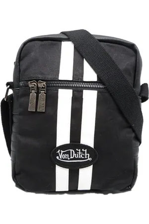 Von Dutch Homme, Sacs, Noir, Taille: ONE Size Sac à bandoulière noir - Logo patché