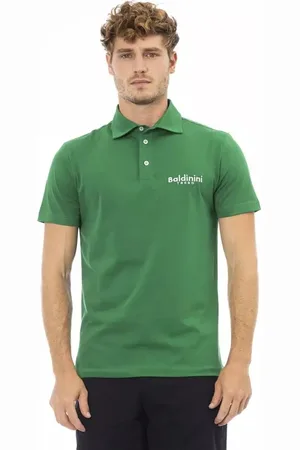 BALDININI Homme, Tops, Vert, Taille: M Polo vert brodé pour hommes