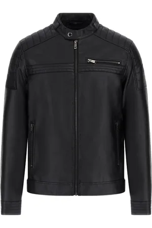 Guess Homme, Vestes, Noir, Taille: M Blouson en Cuir PU