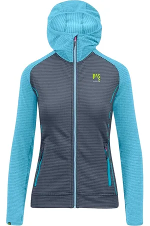 Karpos Femme, Sport, Bleu, Taille: 38 FR Sweat à Capuche Bleu Ombre avec Fermeture Éclair