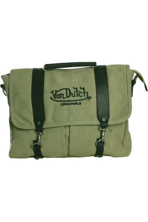 Von Dutch Homme, Sacs, Vert, Taille: ONE Size Sac bandoulière en toile - Vert