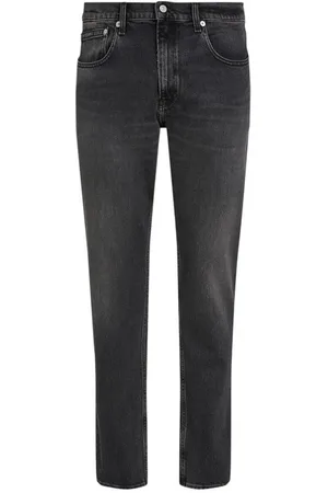 Calvin Klein Homme, Jeans, Gris, Taille: W33 L34 Jean Slim Straight en Coton Noir