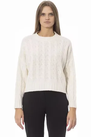 BALDININI Femme, Pulls, , Taille: 40 FR Pull en Tricot Confortable avec Détail Monogramme