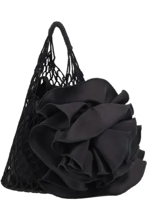 MAGDA BUTRYM Femme, Sacs, Noir, Taille: ONE Size Sac Seau en Maille avec Fleur en Soie