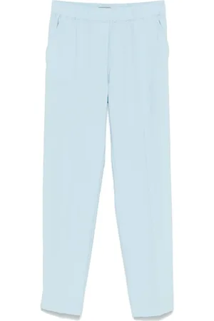 D.EXTERIOR Femme, Pantalons, Bleu, Taille: 38 FR Pantalon Bleu Ciel à Taille Élastique