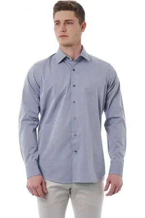 BAGUTTA Homme, Chemises, Gris, Taille: 7XL Chemise élégante grise avec col italien