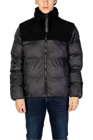 Calvin Klein Homme, Vestes, Noir, Taille: L Veste en Polyester Noir Collection Automne/Hiver