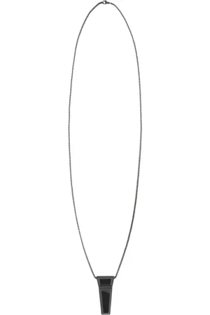 Rick Owens Homme, Accessoires, Noir, Taille: ONE Size Pendentif Tronc Laiton Collier