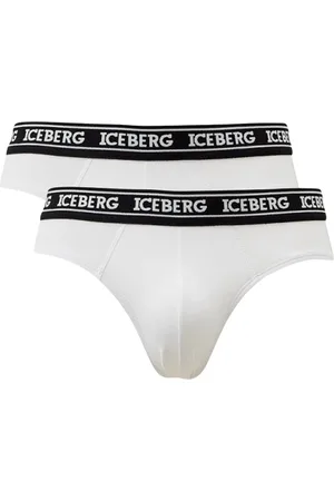 Iceberg Homme, Sous-vêtements, Blanc, Taille: S Bipack Slips en Coton Stretch