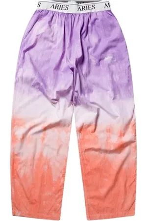 ARIES Femme, Pantalons, Multicolore, Taille: 42 FR Pantalon Poplin Dip Dye Violet