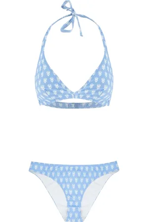 MC2 SAINT BARTH Femme, Maillots de bain, Bleu, Taille: 44 FR Bikini Sublimant le Bronzage avec Bretelles Larges