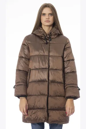 BALDININI Femme, Vestes, Brun, Taille: 42 FR Doudoune longue avec poches externes