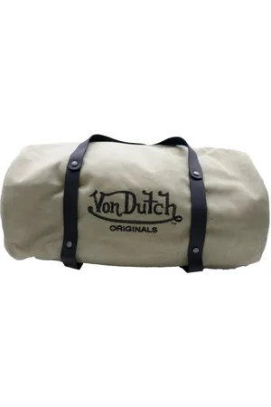 Von Dutch Homme, Sacs, , Taille: ONE Size Beiges Toile Logo Imprimé Tons