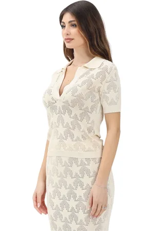 AKEP Femme, Tops, , Taille: 40 FR Polo à motif d