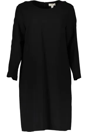 GANT Femme, Robes, Noir, Taille: 42 FR Robe Noire à Manches Longues avec Fermeture Éclair