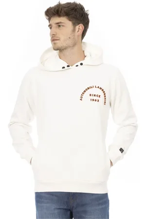 AUTOMOBILI LAMBORGHINI Homme, Sweatshirts et sweats à capuche, Blanc, Taille: M SweaT-shirts à capuche