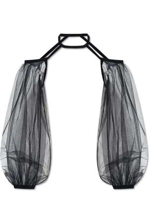 Comme des Garçons Femme, Blouses et Chemises, Noir, Taille: 42 FR Manches en tulle
