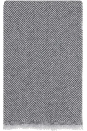 Brunello Cucinelli Homme, Accessoires, Gris, Taille: ONE Size Écharpe de Luxe en Lin et Cachemire