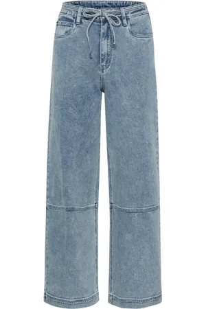 Kaffe Femme, Jeans, Bleu, Taille: 42 FR Jean Jambe Large Bleu Délavé Denim