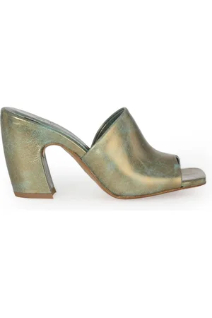 Cortana Femme, Chaussures, Bleu, Taille: 41 EU Janis, mules en cuir bronze turquoise