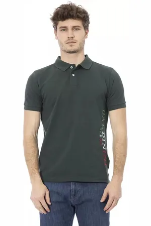 BALDININI Homme, Tops, Vert, Taille: L Polo Vert Brodé