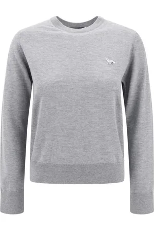 Maison Kitsuné Femme, Sweatshirts et sweats à capuche, Gris, Taille: 42 FR Pull en laine Baby Fox