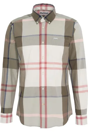 Barbour Homme, Chemises, Multicolore, Taille: M Chemise Ajustée Glenmore Olive Tartan