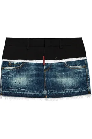 Dsquared2 Femme, Jupes, Multicolore, Taille: 36 FR Jupe en matières combinées