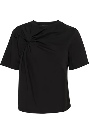 Kaffe Femme, Tops, Noir, Taille: 42 FR Tee-shirt noir profond avec détail de