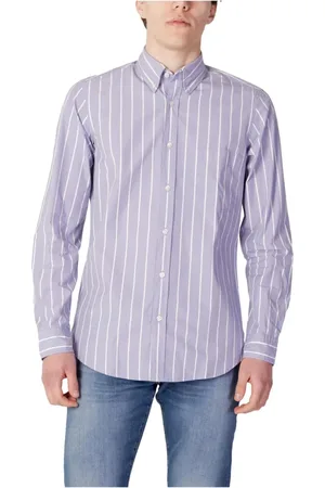 HUGO BOSS Homme, Chemises, Violet, Taille: S Chemise Rayée à Manches Longues pour Homme