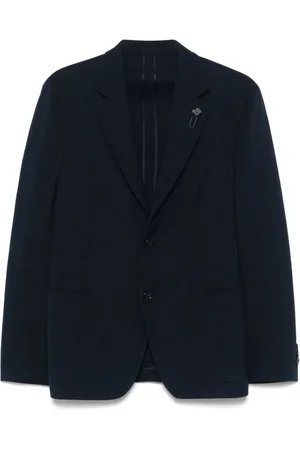 LARDINI Homme, Vestes, Bleu, Taille: 2XL Veste Bleue à Boutons avec Poches