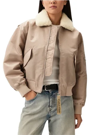 Calvin Klein Femme, Vestes, , Taille: 42 FR Veste Aviateur en Polyester