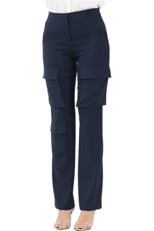 Patrizia Pepe Femme, Pantalons, Bleu, Taille: 38 FR Pantalon Cargo Bleu Coupe Moderne