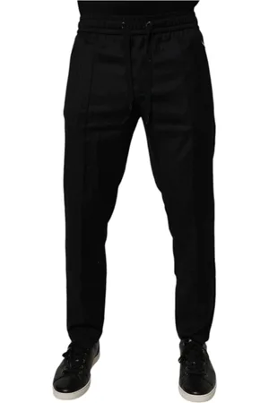 Dolce & Gabbana Homme, Pantalons, Noir, Taille: M Pantalon de jogging en laine de luxe avec logo