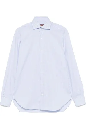 BARBA Homme, Chemises, Bleu, Taille: 2XL Chemise à Rayures Bleu Bleuet
