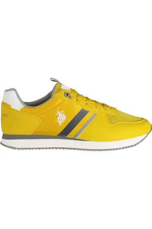 U.S. Polo Assn. Homme, Chaussures, Jaune, Taille: 42 EU Baskets de sport jaunes avec détails contrastants