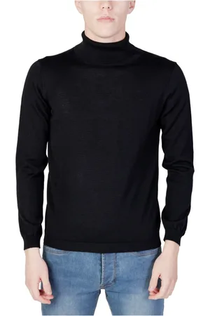 ALVIERO MARTINI 1A CLASSE Femme, Pulls, Noir, Taille: 48 FR Pull à col roulé noir Manches longues