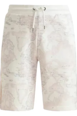 ALVIERO MARTINI 1A CLASSE Homme, Shorts, Blanc, Taille: S Bermuda casual-chic en Blanc Pastel